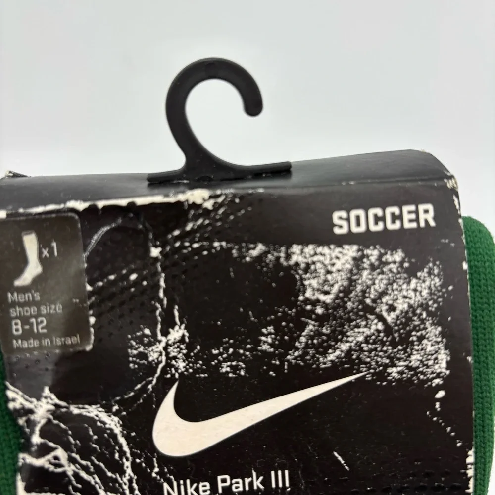 NEW Nike Soccer Men 8-12 Large‎ Green Cushioned Knee High Sock Classic Ribbed